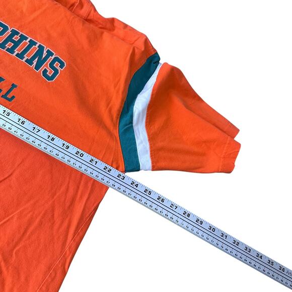 Vintage Reebok NFL Miami Dolphins Football Shirt Men’s Large Orange Pullover - Picture 6 of 8
